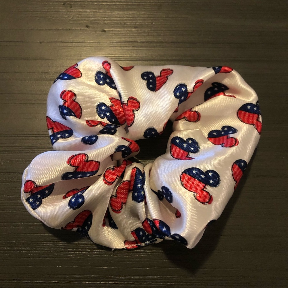 Disney red, white, and blue scrunchie